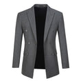 Gallery viewerに画像を読み込む, Grey Plaid Men's Double Breasted  Blazer
