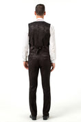 Load image into Gallery viewer, New Arrival Black Unique Patterned Party Banquet 3 Piece Men Suits
