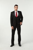 Load image into Gallery viewer, New Arrival Black Unique Patterned Party Banquet 3 Piece Men Suits
