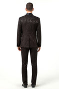 Gallery viewerに画像を読み込む, New Arrival Black Unique Patterned Party Banquet 3 Piece Men Suits
