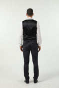 Gallery viewerに画像を読み込む, Navy Velvet Unique Patterned Party 3 Piece Men Suits
