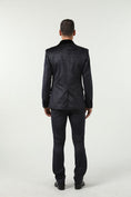 Gallery viewerに画像を読み込む, Navy Velvet Unique Patterned Party 3 Piece Men Suits
