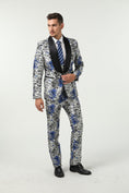 Cargar la imagen en la vista de la galería, Floral Unique Patterned Party 3 Piece Men Suits
