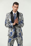 Charger l'image dans la visionneuse de la galerie, Floral Unique Patterned Party 3 Piece Men Suits
