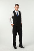 Charger l'image dans la visionneuse de la galerie, Men's Suits 2 Pieces Vest+Pants Set V-Neck Casual Waistcoat Suit
