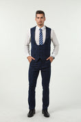 Gallery viewerに画像を読み込む, Purple Navy Unique Patterned Party 3 Piece Men Suits
