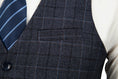 Gallery viewerに画像を読み込む, Dark Grey Plaid Men's Vest for Party, Wedding and Business
