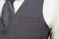 Cargar la imagen en la vista de la galería, Grey Stripe Men's Vest for Party, Wedding and Business
