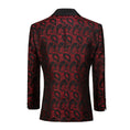 Load image into Gallery viewer, Burgundy Unique Patterned Men's Blazer for Party, Wedding and Business
