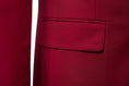 Cargar la imagen en la vista de la galería, Burgundy Men's Two Button Blazer for Party, Wedding and Business
