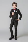 Cargar la imagen en la vista de la galería, Unique Design Slim Fit Modern 5 Piece Boys Suits
