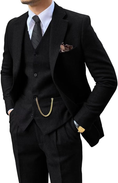 Gallery viewerに画像を読み込む, Retro Tweed Herringbone Slim Fit Notch Lapel Tuxedos Set Prom 3 Piece Men's Suit
