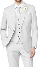 Wedding Groomsmen Prom Business 3 Piece Men's Suit