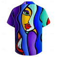 Load image into Gallery viewer, Graphic Abstract Casual Men's Shirt Party Daily Holiday Summer Turndown Short Sleeve Shirt
