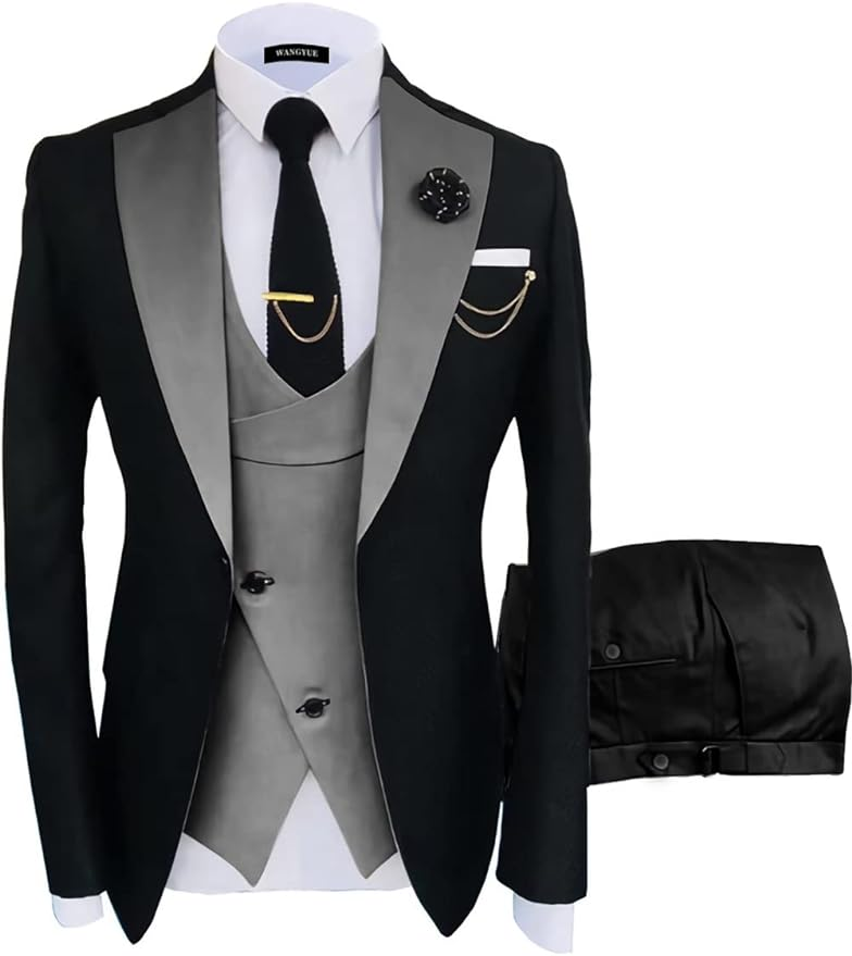 Fashion Slim Fit Wedding Prom 3 Piece Mens Suits