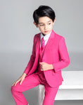 Load image into Gallery viewer, Pink Kid Boys Formal Classic Suits Set 5 Piece Boys Suits
