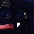 Gallery viewerに画像を読み込む, Navy Velvet 3 Piece Boy's Formal Boys Suits With Jacket Vest Pants
