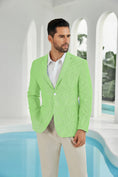 Cargar la imagen en la vista de la galería, Seersucker Striped Men's Summer Blazer
