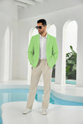 Cargar la imagen en la vista de la galería, Seersucker Striped Men's Summer Blazer
