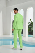 Charger l'image dans la visionneuse de la galerie, Seersucker Striped Blazer Pants 2 Piece Men's Summer Suit
