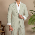 Cargar la imagen en la vista de la galería, Casual Summer Lightweight Seersucker Suit Shorts Mens Set
