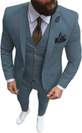 Cargar la imagen en la vista de la galería, Slim Fit One Button Formal Wedding Groomsmen Prom Tuxedo 3 Piece Suit Mens
