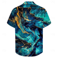 Bild in Galerie-Betrachter laden, Graphic Marble Casual Men's Shirt Party Daily Holiday Summer Turndown Short Sleeve
