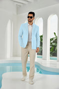 Charger l'image dans la visionneuse de la galerie, Seersucker Striped Men's Summer Blazer
