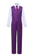 Cargar la imagen en la vista de la galería, Purple 2 Piece Kids Boys' Vest and Pants Dress Suits Set
