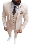 Cargar la imagen en la vista de la galería, Slim Fit One Button Formal Wedding Groomsmen Prom Tuxedo 3 Piece Suit Mens
