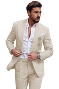 Load image into Gallery viewer, Summer Casual Linen Men's Slim Fit 2 Piece Suit
