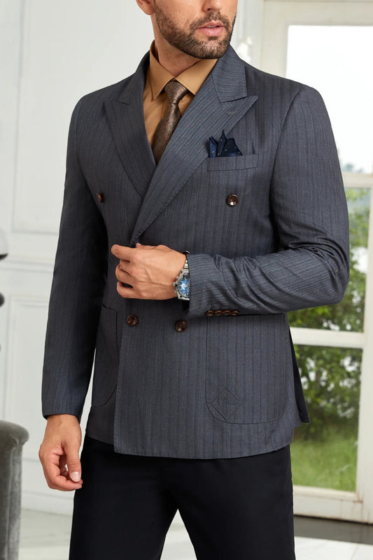 Designer Style New Double Breasted Men's Blazer