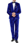 Load image into Gallery viewer, Velvet One Button Tuxedo 2 Piece Men Suits
