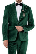 Load image into Gallery viewer, Velvet One Button Tuxedo 2 Piece Men Suits
