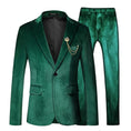 Load image into Gallery viewer, Velvet One Button Tuxedo 2 Piece Men Suits
