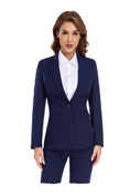 Charger l'image dans la visionneuse de la galerie, Navy Women's 2 Piece Office Work Suit Set
