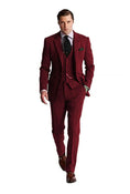 Charger l'image dans la visionneuse de la galerie, Retro Slim Fit Groom Tuxedos 3 Piece Men's Suits
