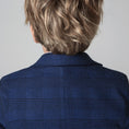 Charger l'image dans la visionneuse de la galerie, Navy Plaid Elegant Formal 5 Piece Boys Suits
