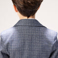 Load image into Gallery viewer, Grey Plaid Elegant 5 Piece Boys Suits
