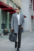 Cargar la imagen en la vista de la galería, Men's Wool Coat Winter Double Breasted Long Coat 2780
