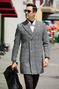 Charger l'image dans la visionneuse de la galerie, Men's Wool Coat Winter Double Breasted Long Coat 2780
