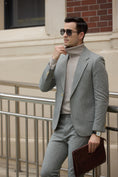 Charger l'image dans la visionneuse de la galerie, Retro Tweed Herringbone 2 Pieces Mens Suits 2783
