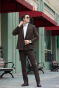 Load image into Gallery viewer, Retro Tweed Herringbone 2 Pieces Mens Suits 2766
