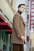 Cargar la imagen en la vista de la galería, Men's Wool Coat Winter Double Breasted Long Coat 2764
