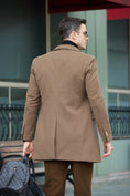 Load image into Gallery viewer, Men's Wool Coat Winter Double Breasted Long Coat 2764
