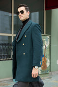 Load image into Gallery viewer, Men's Wool Coat Winter Double Breasted Long Coat 2779
