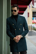 Load image into Gallery viewer, Men's Wool Coat Winter Double Breasted Long Coat 2779
