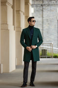 Cargar la imagen en la vista de la galería, Men's Wool Coat Winter Trench Long Coat With Pockets 2773
