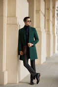 Cargar la imagen en la vista de la galería, Men's Wool Coat Winter Trench Long Coat With Pockets 2773
