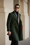 Load image into Gallery viewer, Men's Wool Coat Winter Double Breasted Long Coat 2776
